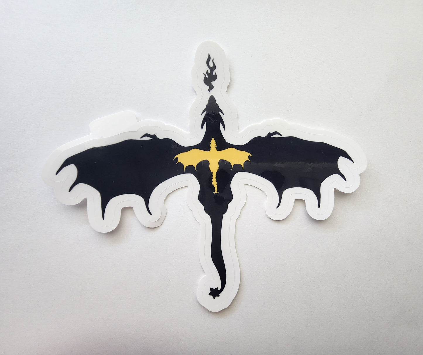 Black and Gold Dragon Sticker