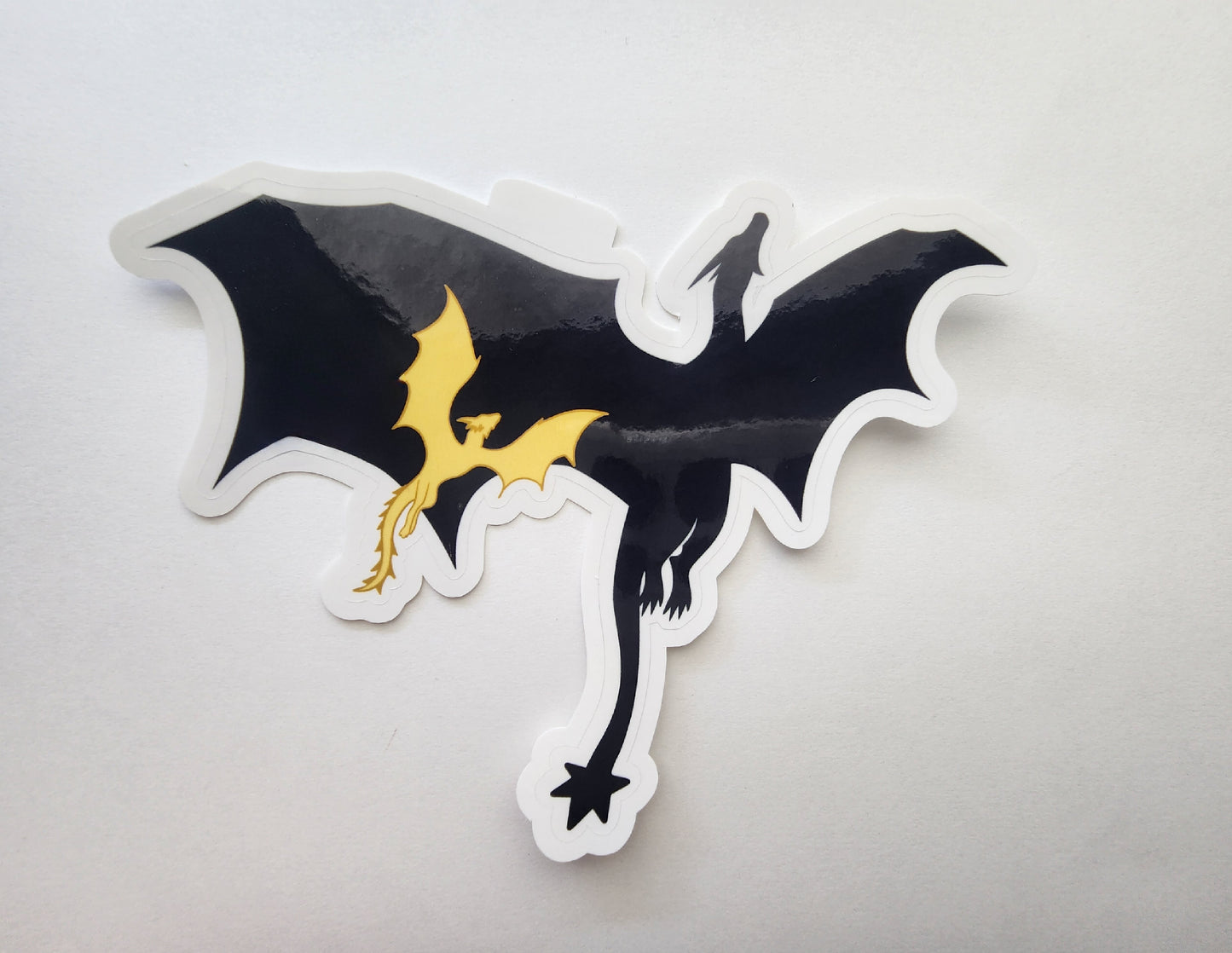 Black and Gold Dragon V2 Sticker