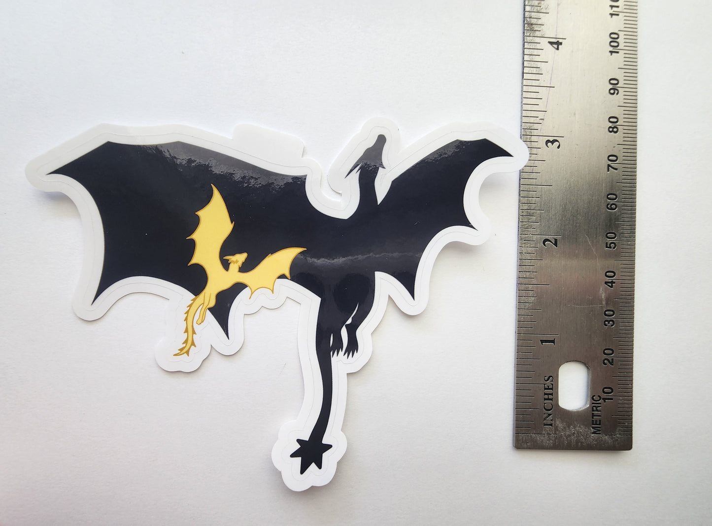 Black and Gold Dragon V2 Sticker