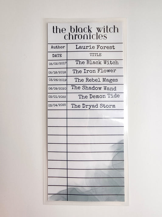 Witch Chronicles Library Card Inspired Bookmark