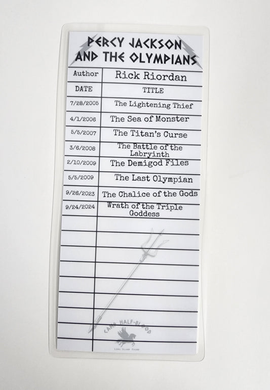 Percy Jackson Books Inspired Bookmark