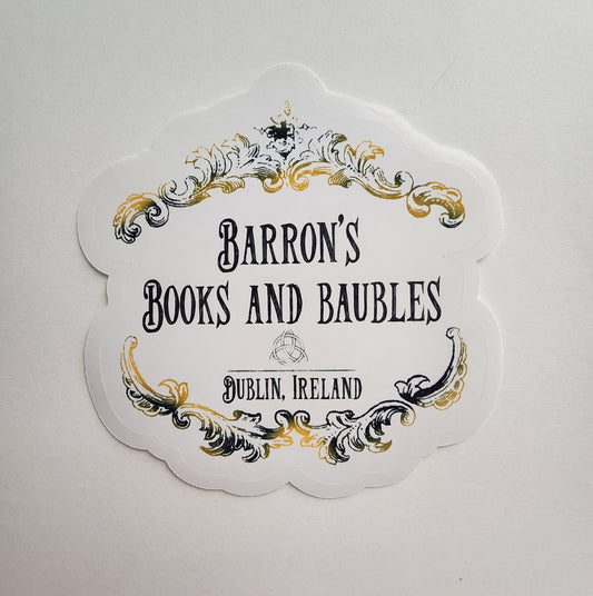 Barron Books and Baubles Sticker