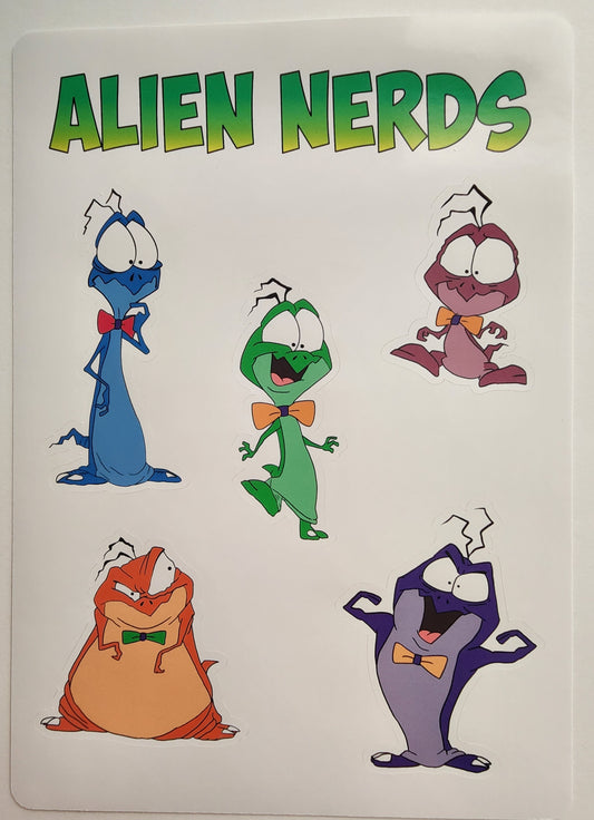 Alien Nerds Sticker Sheet