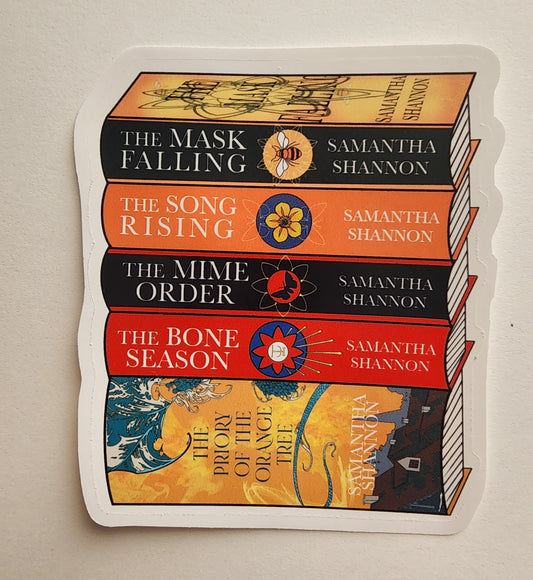 Shannon's Book Stack Sticker